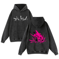 Vintage Anime Eva Washed Loose Hoodie