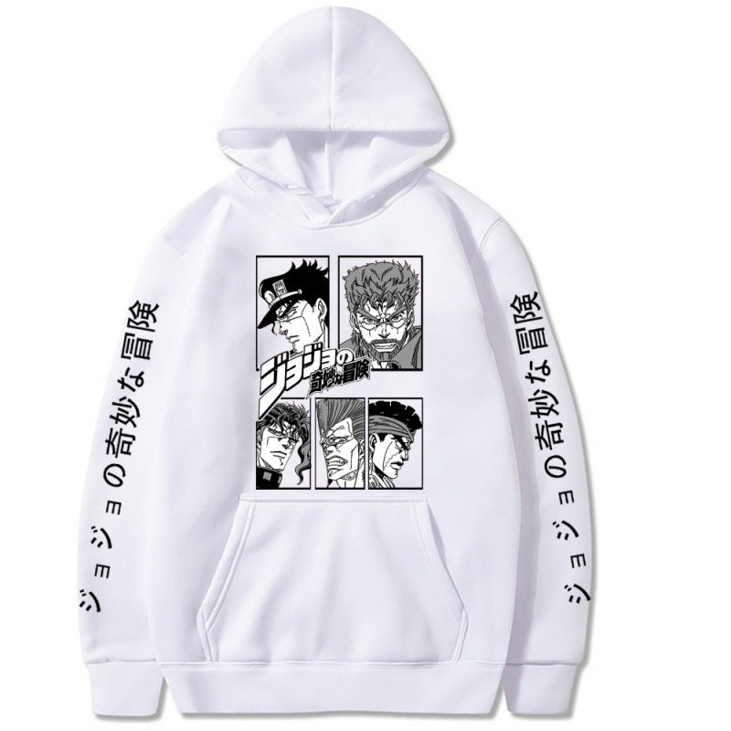 Unisex Jojo Anime Graphic Print Casual Hoodie