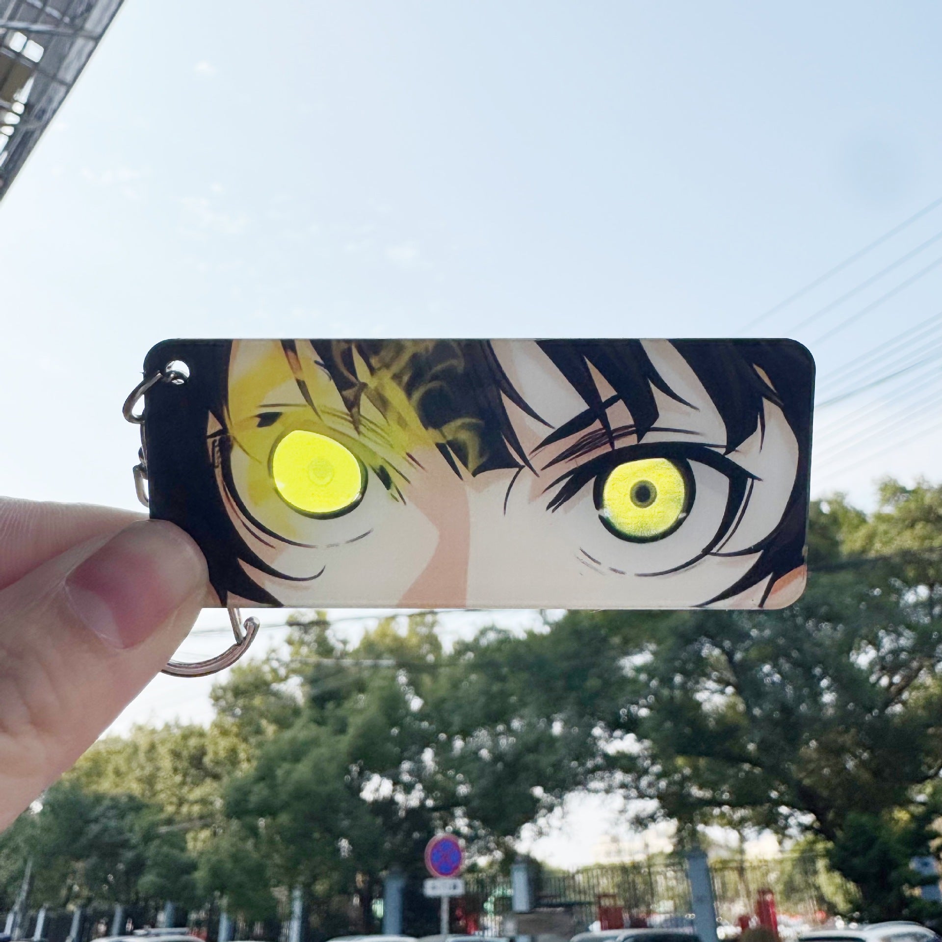Creative Anime Luminous Eye Keychain Pendant