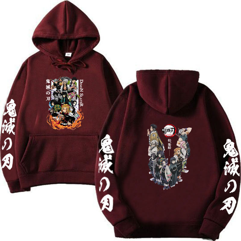 Casual Anime Printed Sports Loose Hoodie