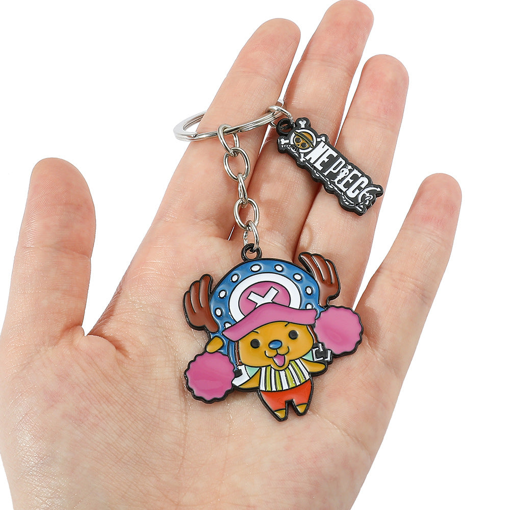 Luffy Straw Hat Necklace Keychain