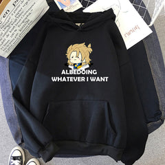 Unisex Albedoing What I Want Graphic Loose Hoodie