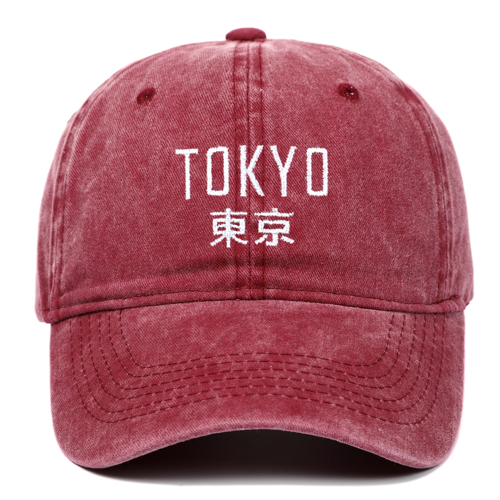 Retro Washed Tokyo Letter Baseball Cap