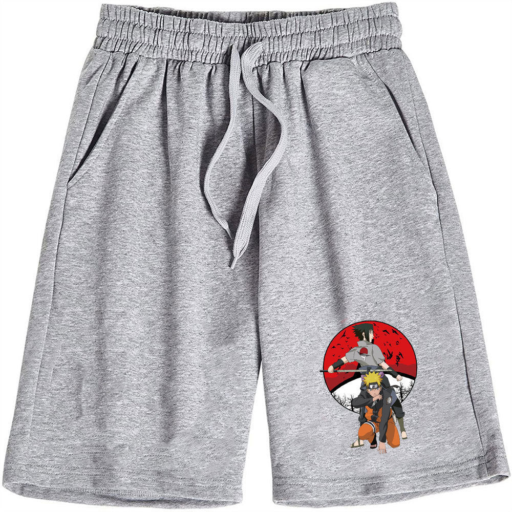 Men's Casual Anime Printed Loose Sports Shorts