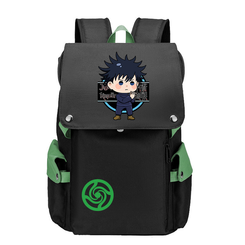 Trendy Anime Gojo Black Backpack