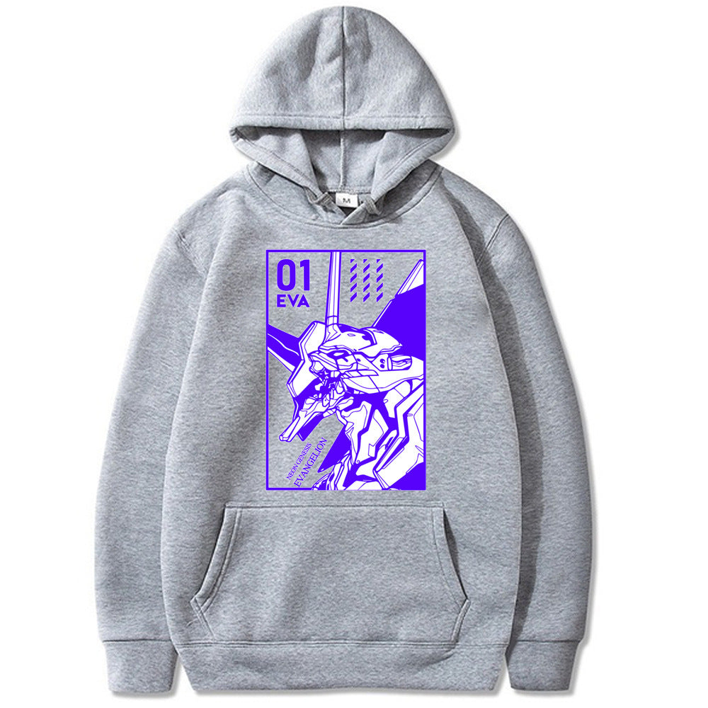 Unisex EVA Ayanami Print Loose Hoodie