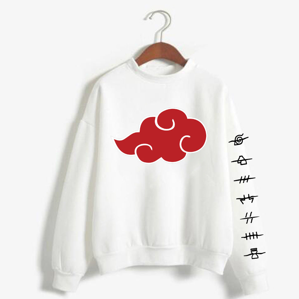 Casual Anime Printed Round Neck Sweatshirt