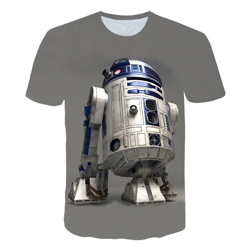 Men's Short Sleeve Comic Digital Print T-Shirt