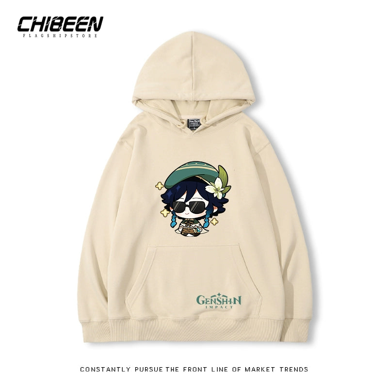 Unisex Venti Game Print Pullover Hoodie