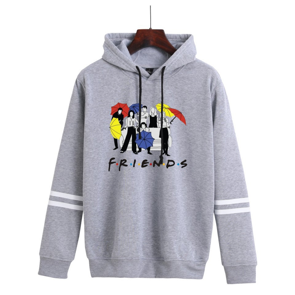 Unisex Casual Friends Print Loose Hoodie