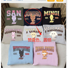 KPOP Cartoon Printed Crew Neck Sweatshirt