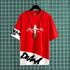 Men's Anime Logo Print Short-sleeved T-shirt