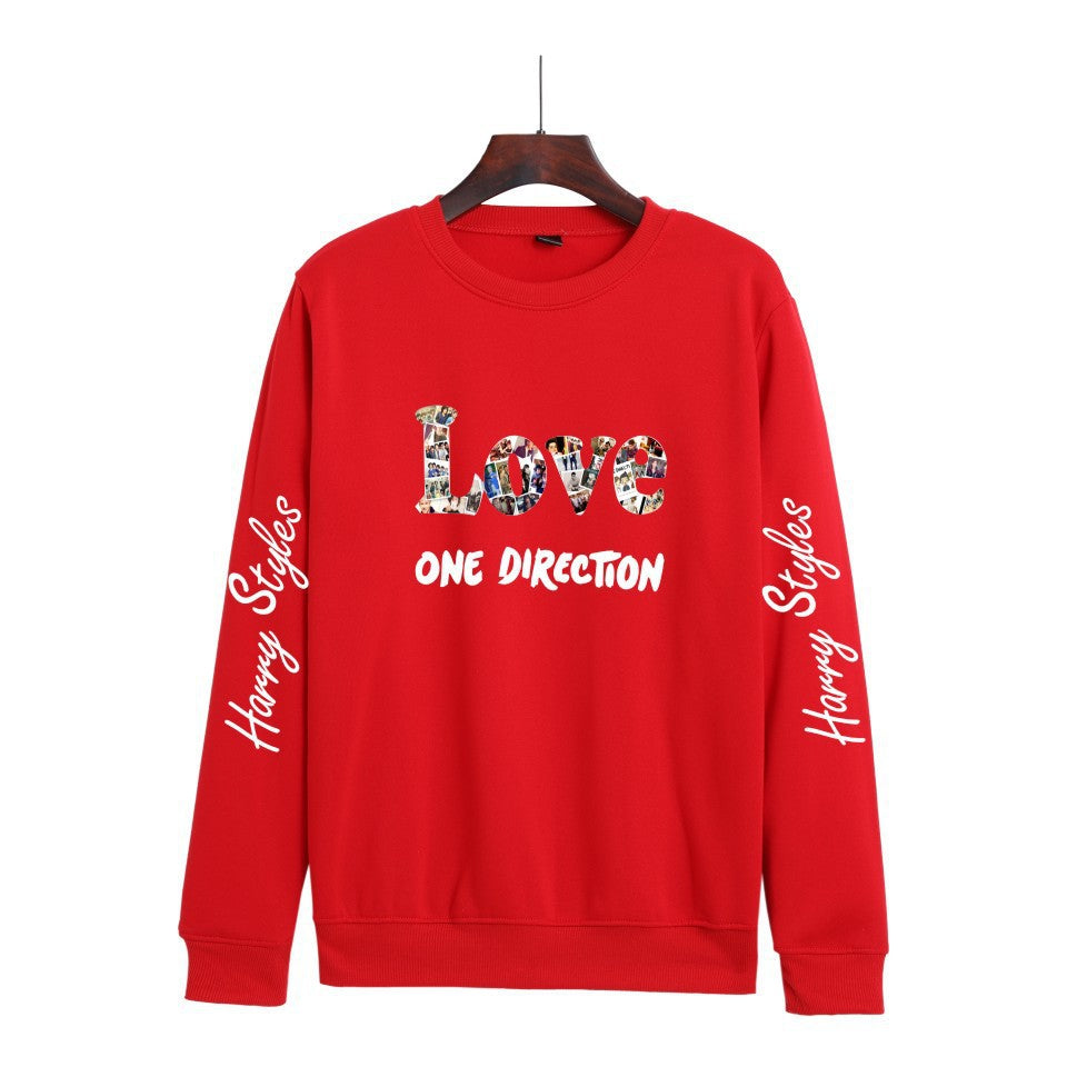 Casual LOVE Harry Print Crew Neck Sweatshirt