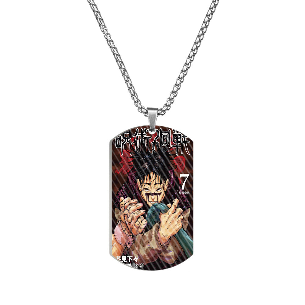 Cool Anime Printed Dog Tag Necklace