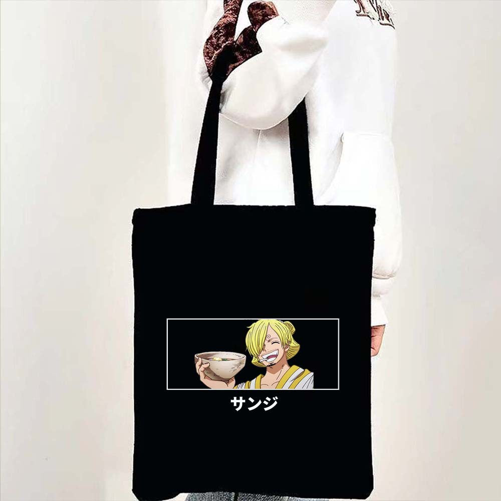 Luffy Printed Canvas Shoulder Tote Bag