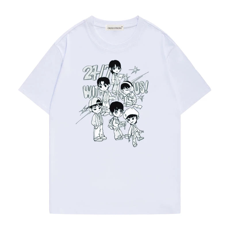 SHINYU TWS Cartoon Short-sleeved T-shirt