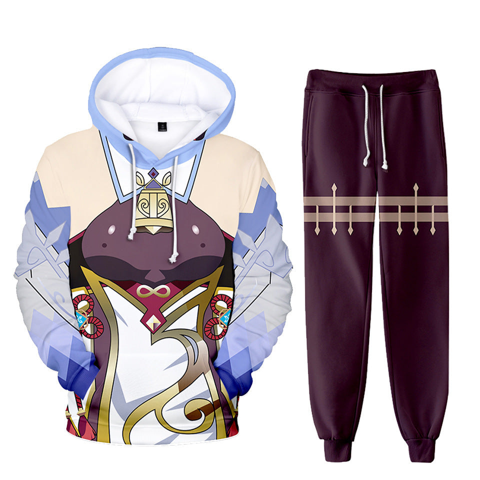 Casual Trendy Game 3D Print Hoodie Trousers Co-ords