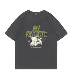 MIYEON Same Style Round Neck Printed T-shirt
