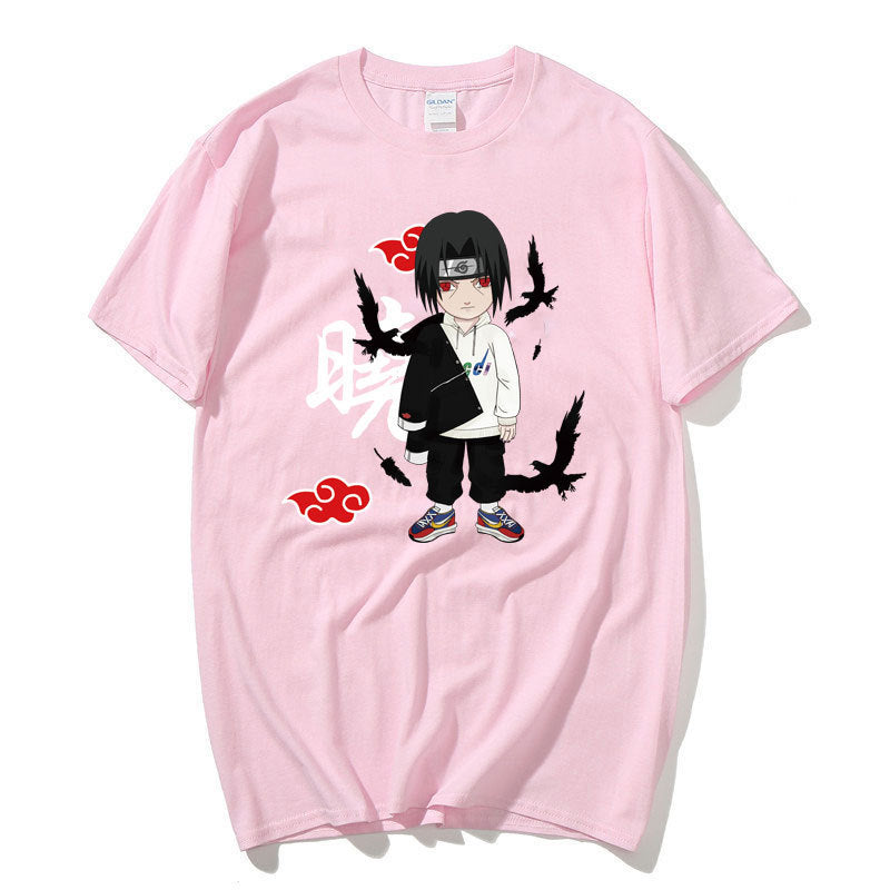 Unisex Uchiha Graphic Print Short Sleeve T-Shirt