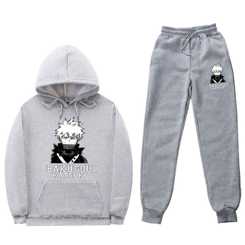 Casual Anime Bakugou Sports Hoodie Pants Suit