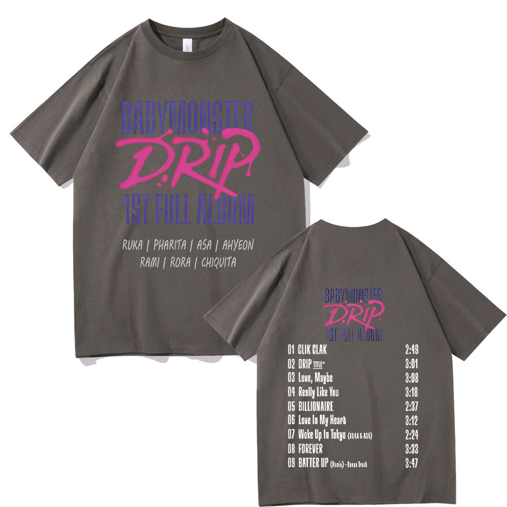 Babymonster Drip Album Double Sided Graphic T-shirt