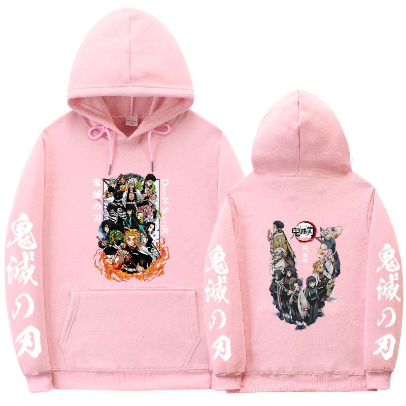 Casual Anime Printed Sports Loose Hoodie