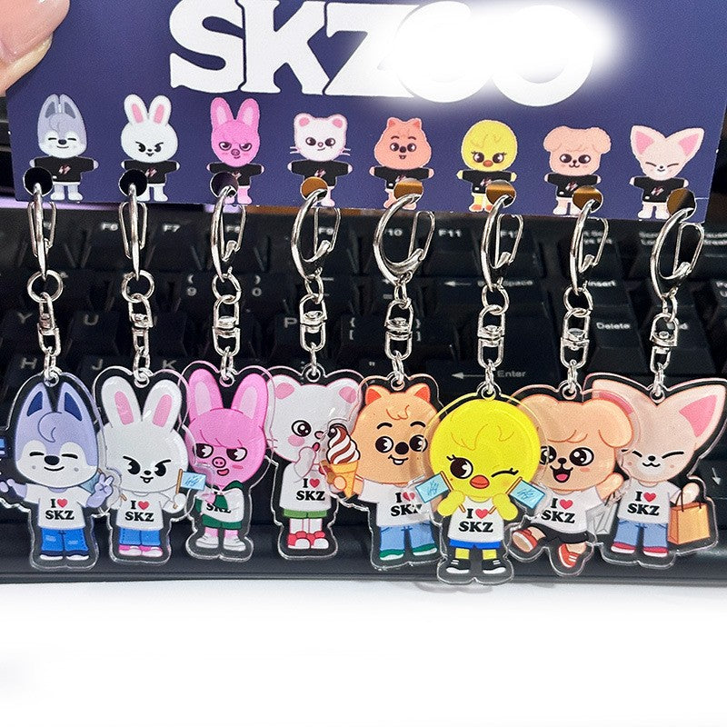SKZ Acrylic Pendant Keychain 8PCS
