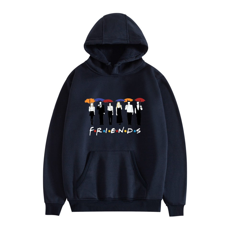 Trendy Friends Print Casual Pullover Hoodie