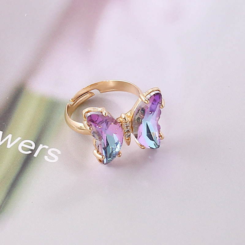 Women's Gradient Butterfly Necklace