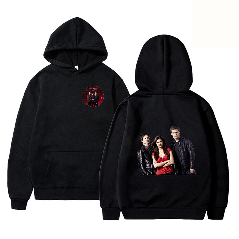 TVD Logo Printed Casual Hoodie