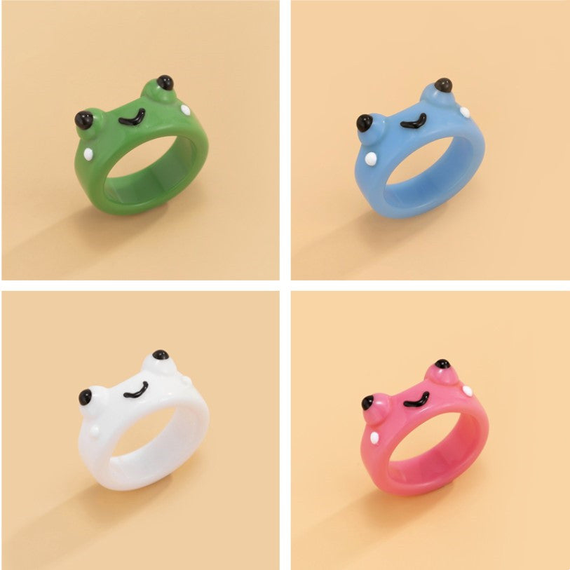 Cute Frog Resin Ring