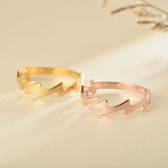 Chic Alloy Cutting Flash Open Ring