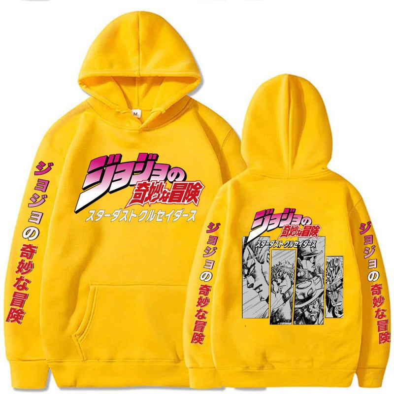 Unisex Jojo Anime Casual Loose Hoodie