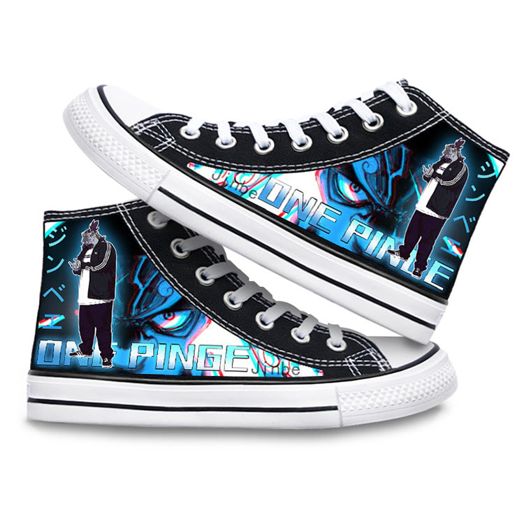 Unisex Luffy Printed Canvas Shoes