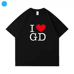 I LOVE GD Printed Short Sleeve T-Shirt