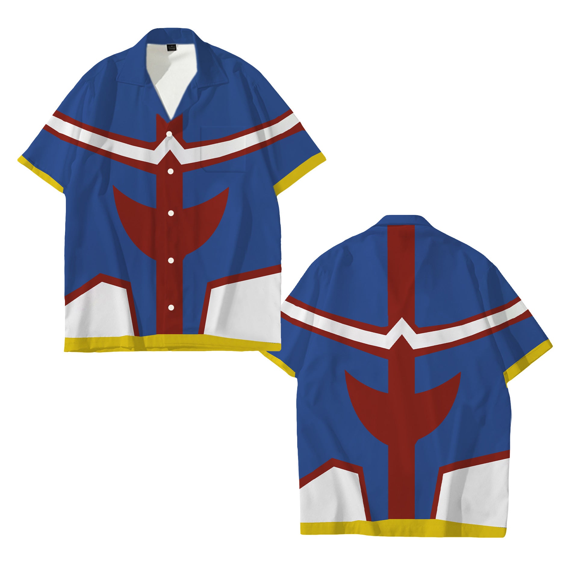 Men's Anime Digital Print COS Collar Shirt