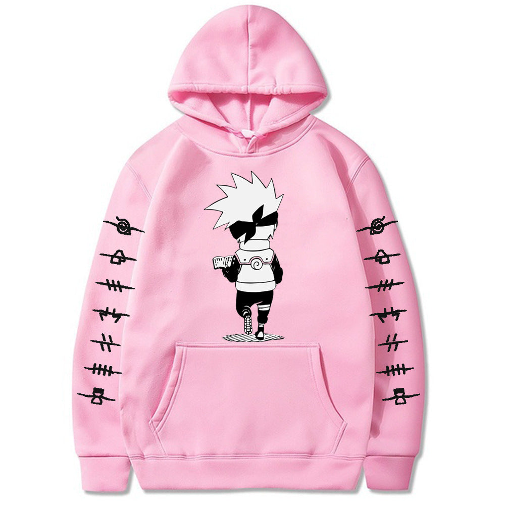 Trendy Anime Logo Printed Unisex Casual Hoodie