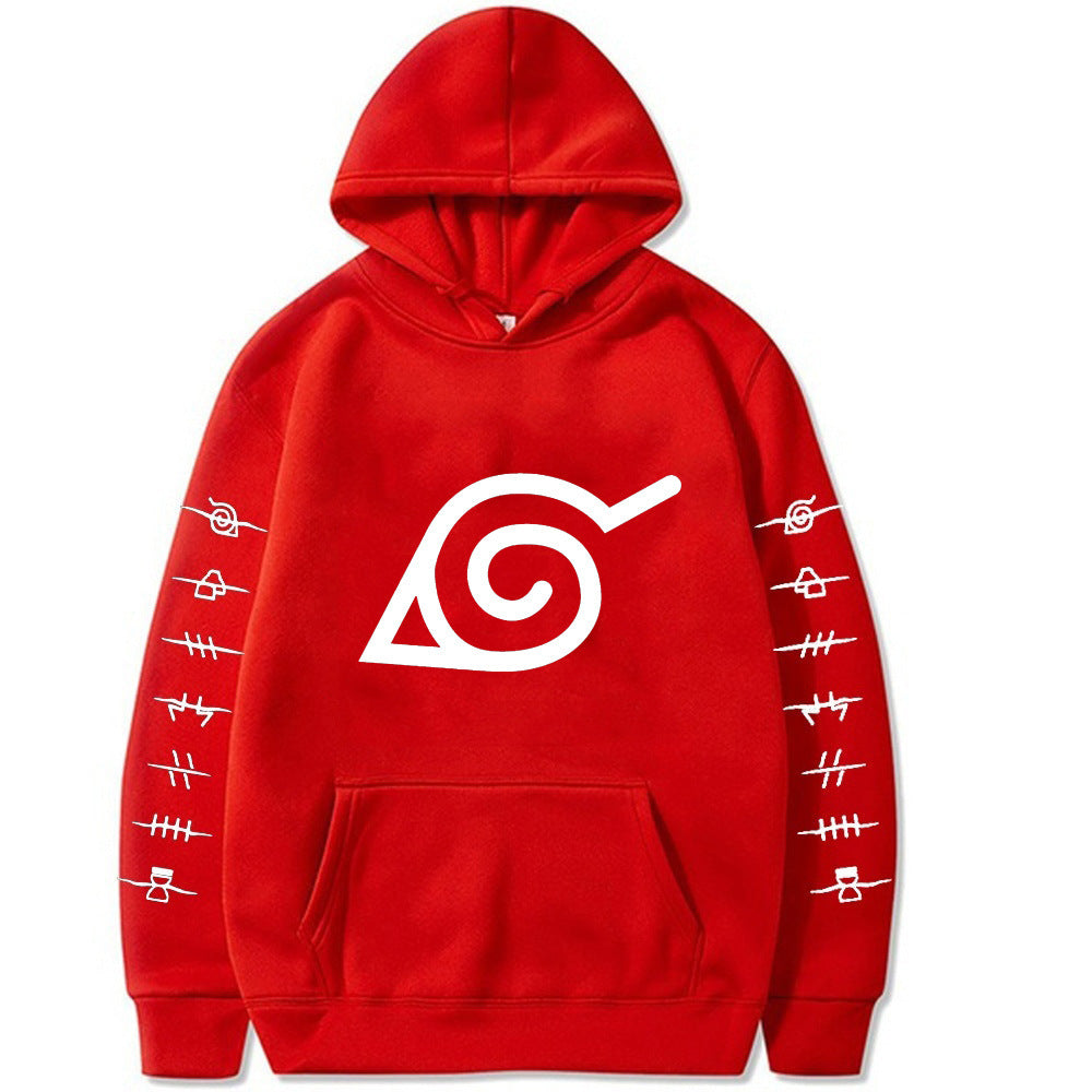 Trendy Anime Logo Printed Unisex Casual Hoodie