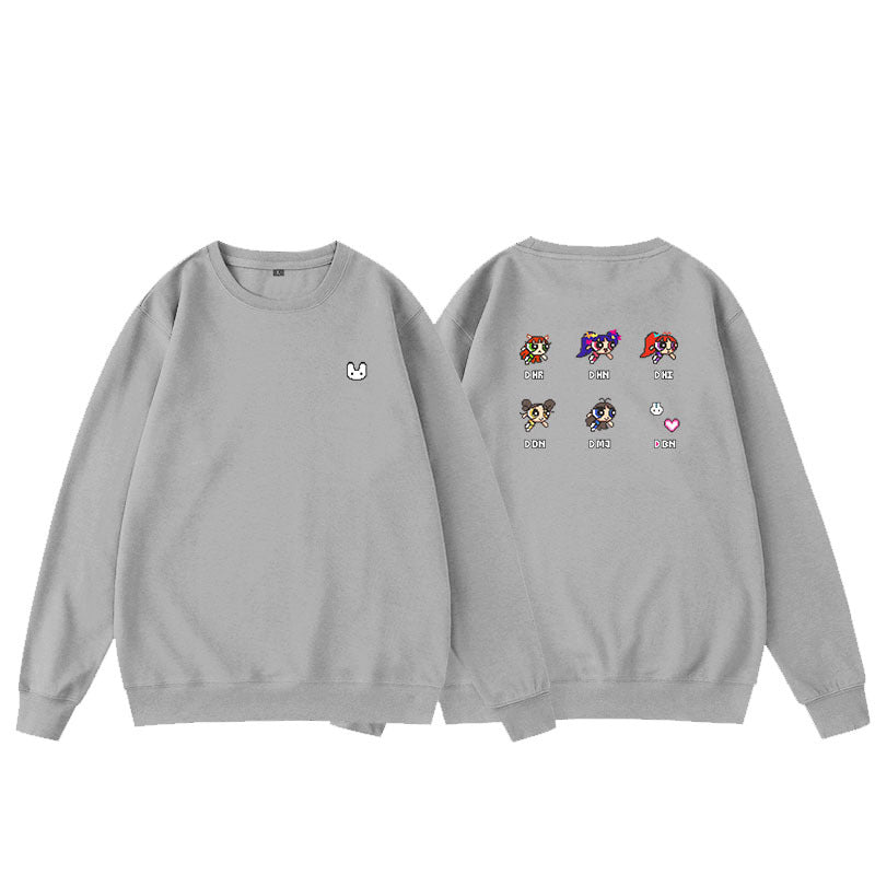 NJZ Cartoon Print Hoodie Top