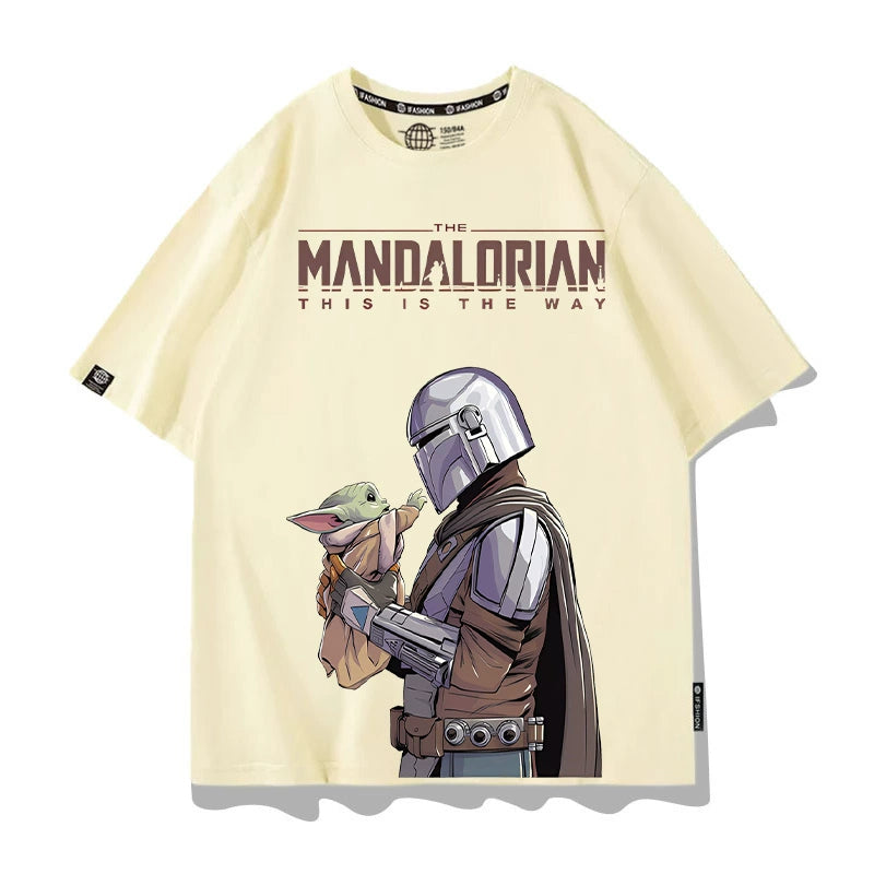 Men's Mandalorian Short Sleeve Cartoon T-Shirt
