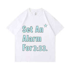 KYA Same Letter Print Short-sleeved T-shirt