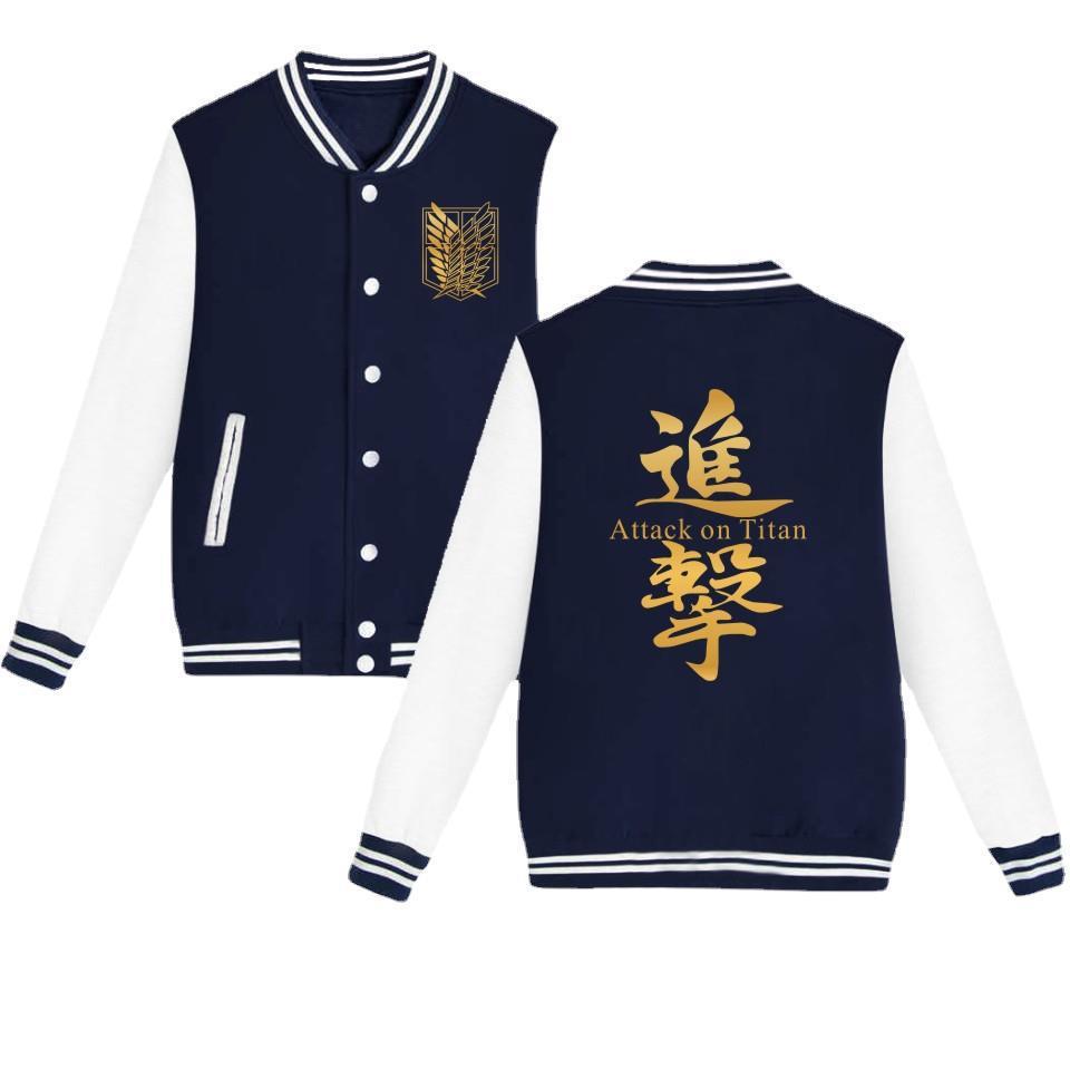 Men's Anime Wings of Freedom Baseball Jacket