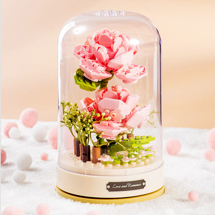 DIY Rose with Music Box Building Blocks