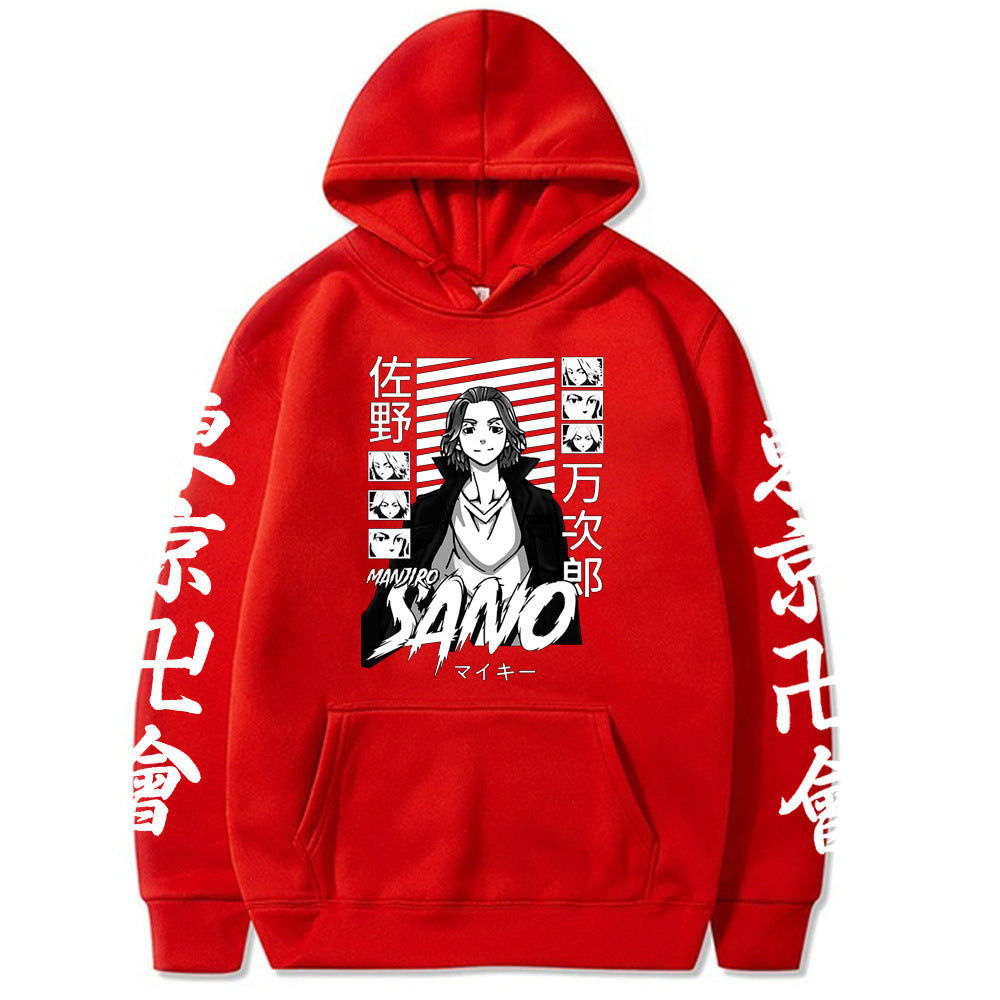 Unisex Sano Printed Loose Casual Hoodie