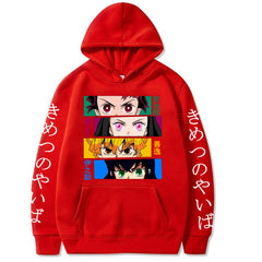 Trendy Anime Pattern Print Loose Hoodie