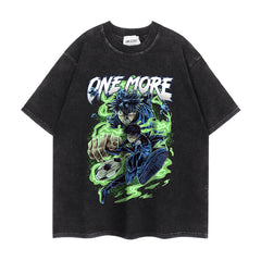 Vintage Anime Washed Short-sleeved T-shirt