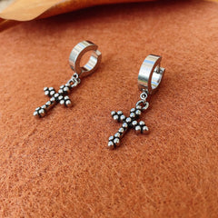 Niche Martin Cross Earrings Titanium Steel