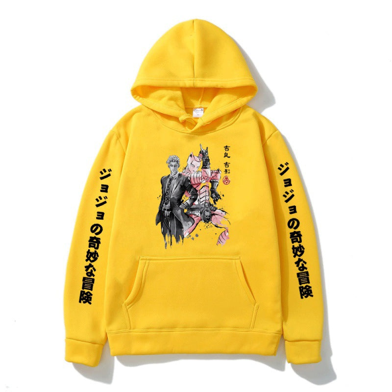 Unisex Anime Jojo Kira Yoshikage Pullover Hoodie