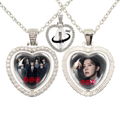 ARIRANG Heart Gem Double Sided Rotary Necklace
