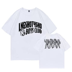 Lngshot4sho Boys Club Cotton Round Neck T-shirt